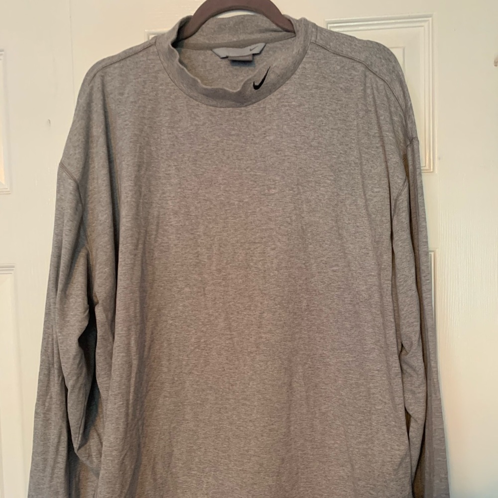 Nike Mens Vintage XXL Grey Long Sleeve